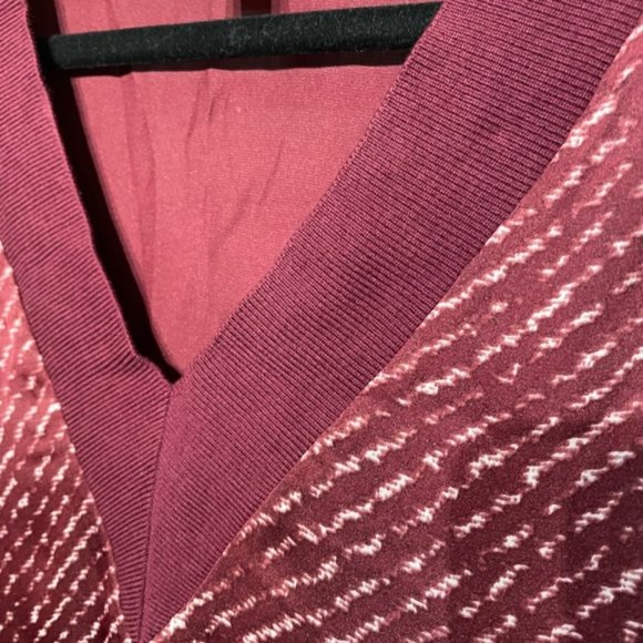 Women Michael Kors Long Burgundy Blouse -size L - Picture 5 of 11